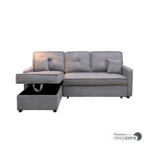 Sofá cama chaise longue DAX con arcón